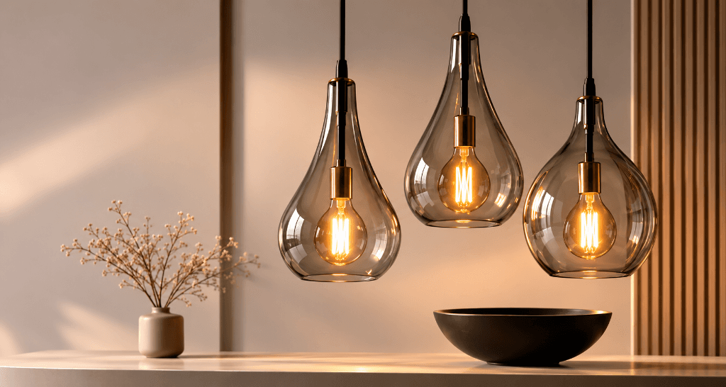 Aurora Teardrop Glass Pendants